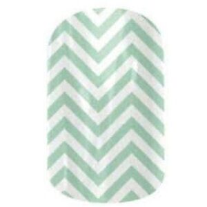 JAMBERRY Nail Wraps - Mint Green Chevron